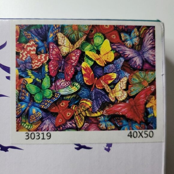DIY Butterfly Paint By Number Kit‎ Canvas Brush Set 30319 - Picture 2 of 9